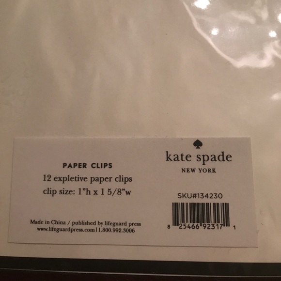 NWT Kate Spade Paper Clips! Set of 12! - Picture 2 of 2